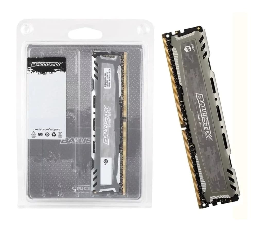 Memória Gamer Crucial Ballistix Silver Ddriv 8gb 2400mhz - BLS8G4D240FSBK