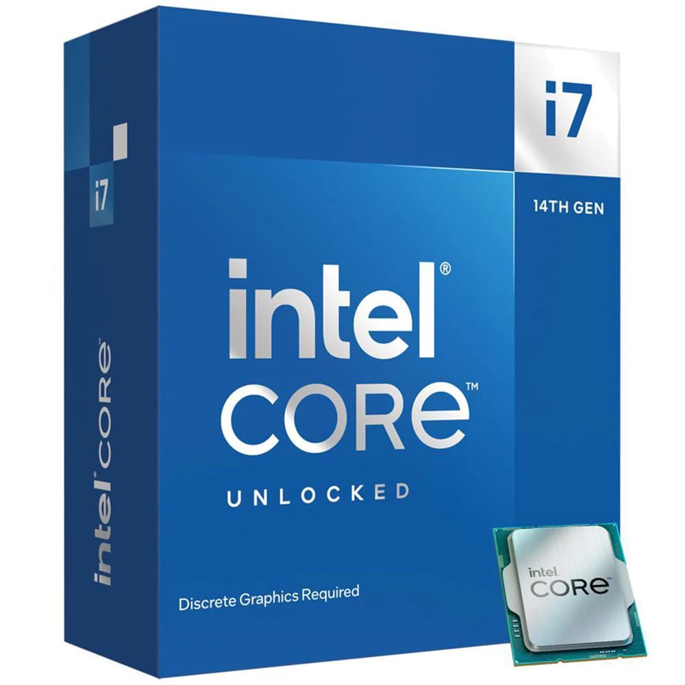Processador Intel Core I7-14700kf, 20 (8p+12e) Cores 28 Threads, Raptor Lake Refresh 14ª Geração, Cache 33mb, 3.4ghz, (5.6ghz Max. Turbo), Lga 1700 - BX8071514700KF