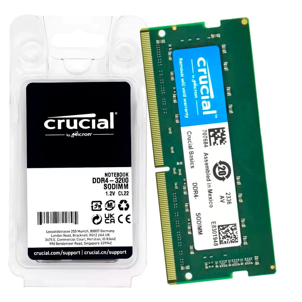 Memória Crucial Value So-Dimm Ddriv 8gb Cl22 3200mhz - CB8GS3200