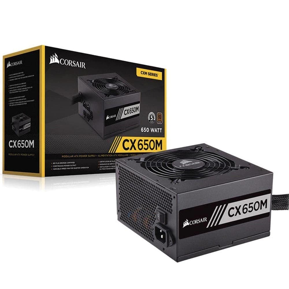Fonte Real Corsair Cx Series Cx650m 80 Plus Bronze Semi Modular - CP-9020103-BR