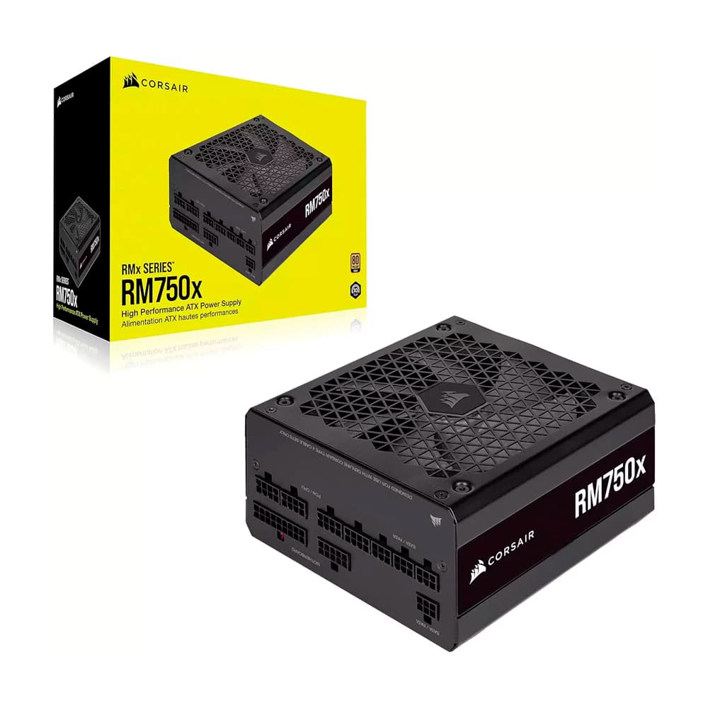 Fonte Real Corsair Gaming Rmx Series Rm750x Preta 80 Plus Gold Modular - CP-9020199-NA