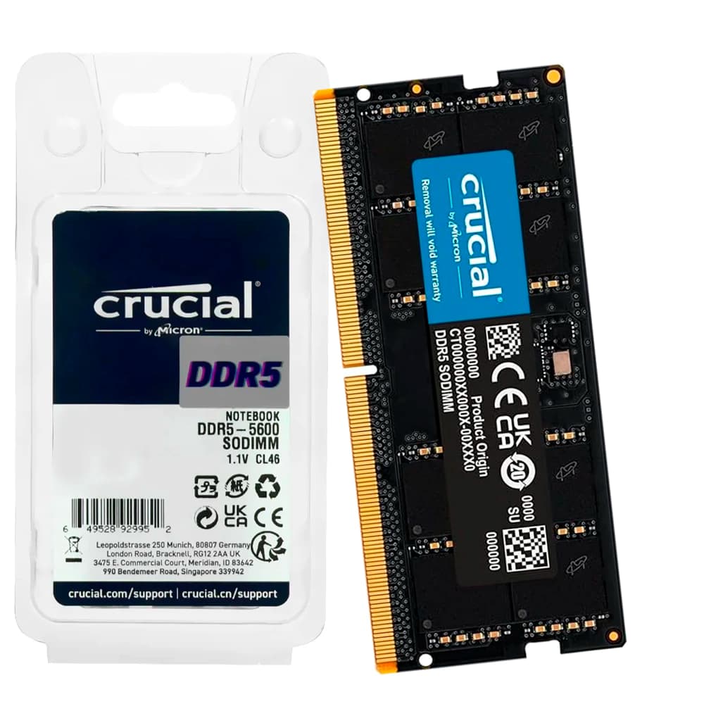 Memória Crucial Value So-Dimm Ddr5 16gb Cl46 5600mhz - CT16G56C46S5