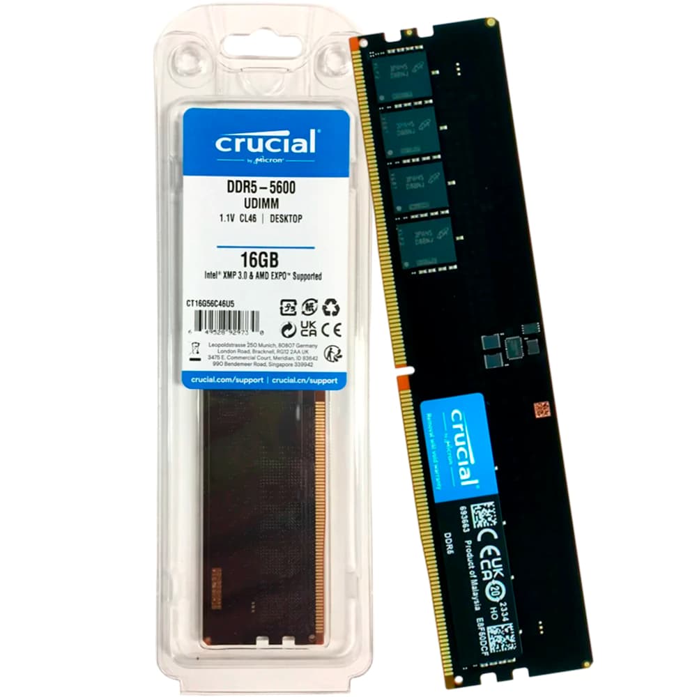 Memória Crucial Basics Value Ddr5 16gb Cl46 5600mhz - CT16G56C46U5