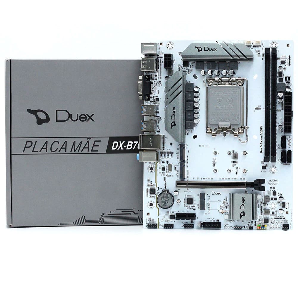 Placa Mãe Duex Dx-B760zg Gaming Plus B760m, Intel Lga 1700 Matx, 2xddr5, Usb 3.2, Usb 3.0, M.2, Hdmi, Vga, Dp