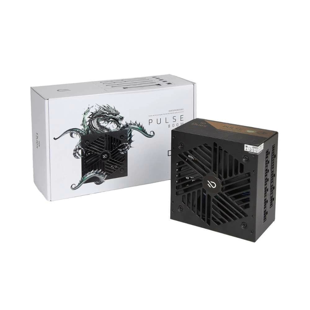 Fonte Real Duex Pulse Pro 800w Preta 80 Plus Gold Modular - DXFOPRO800WG