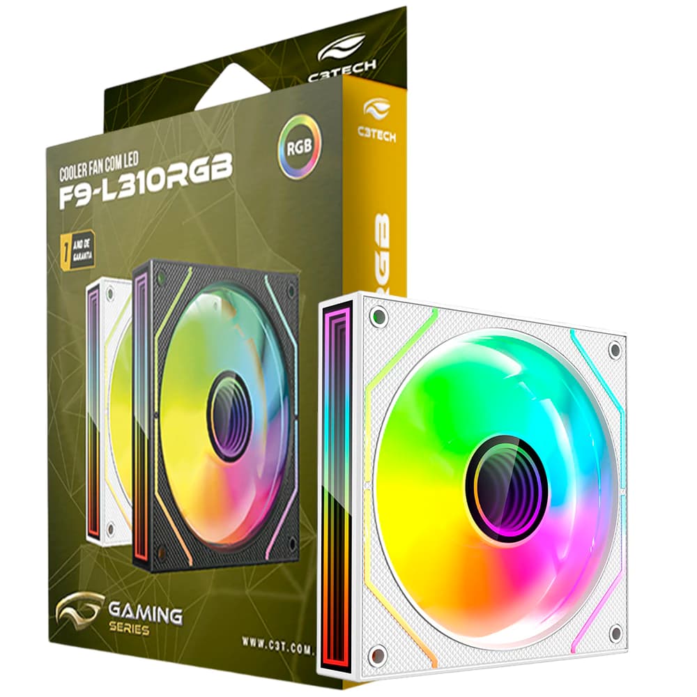 Fan Gamer C3tech Gaming Infinity Branco 120mm Rgb - F9-L310WHRGB