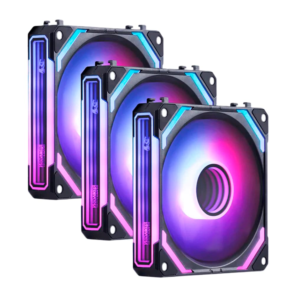 Fan Gamer Redragon Infinity Preto 3 X 120mm Argb - GC-F012