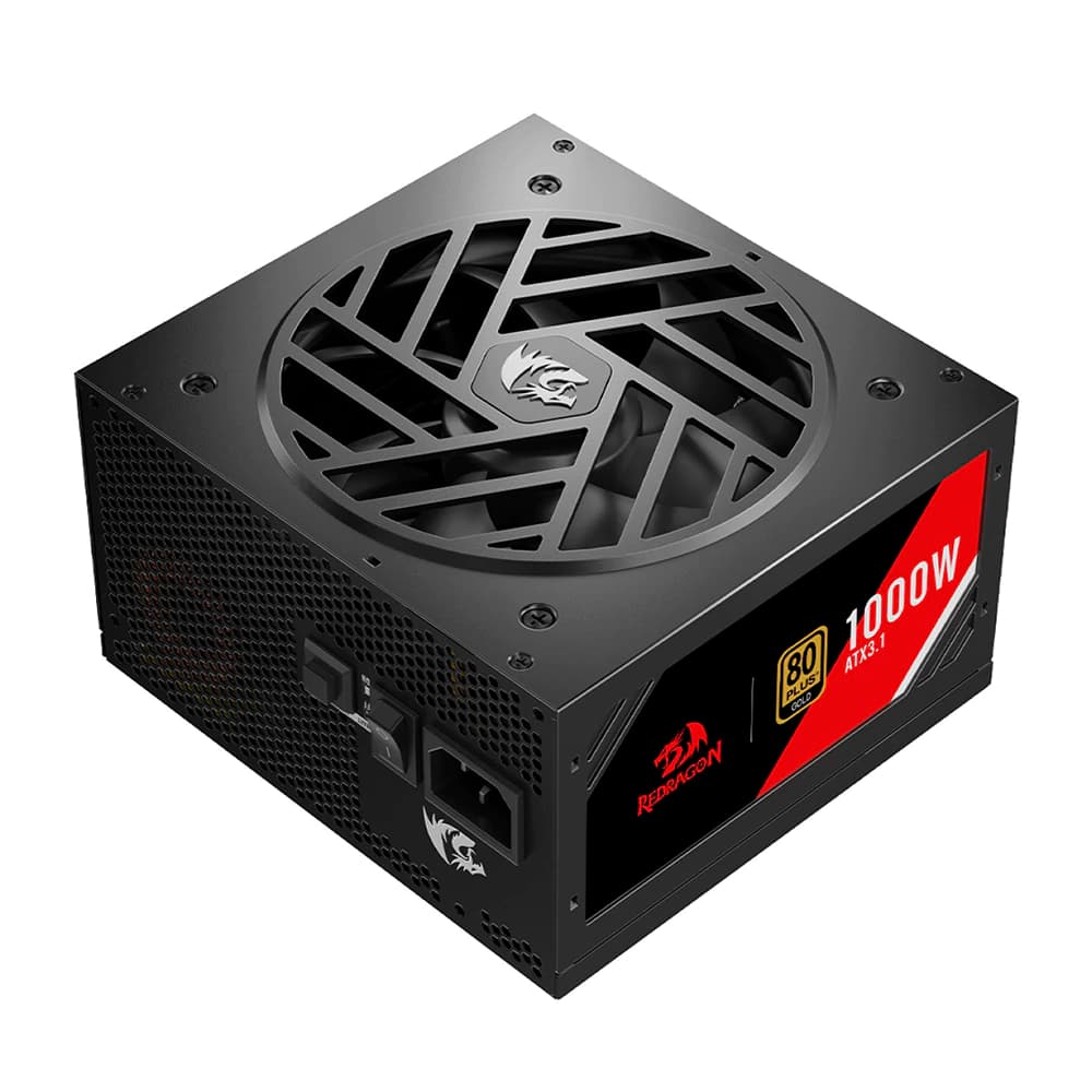 Fonte Real Redragon Master 1000w Preta Pci-E 5.1 80 Plus Gold Modular - GC-MS03
