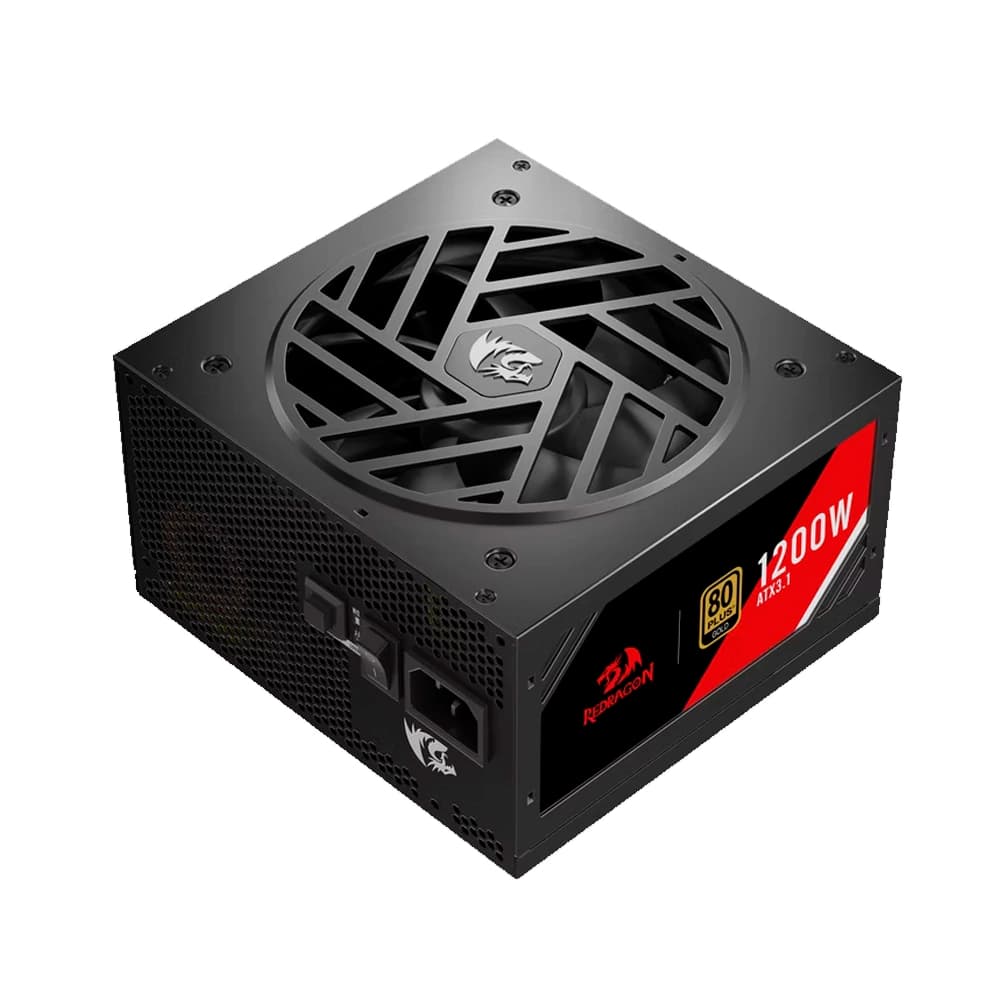 Fonte Real Redragon Master 1200w Preta Pci-E 5.1 80 Plus Gold Modular - GC-MS05