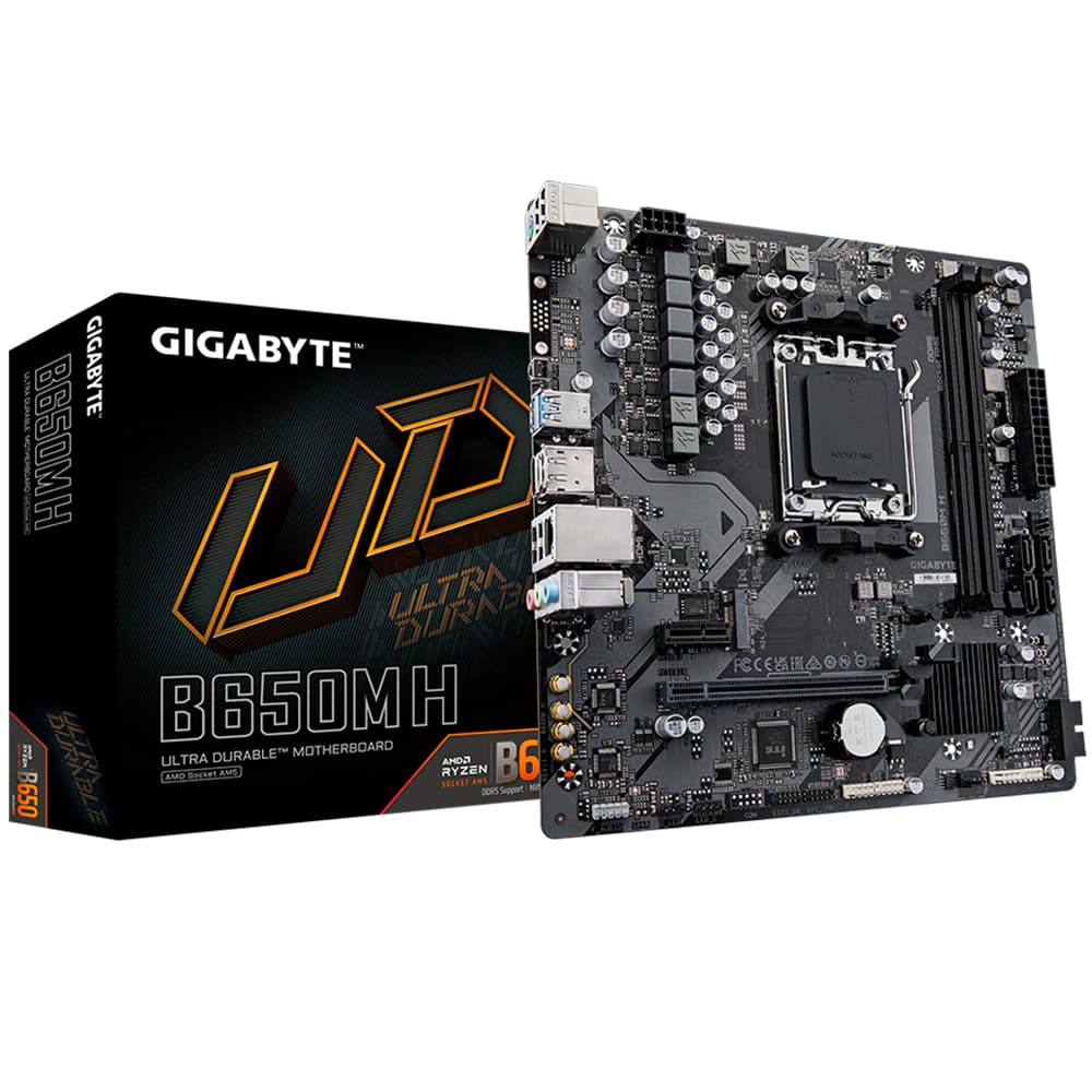 Placa Mãe Gigabyte B650m H, Amd Socket Am5 Matx, 2xddr5, Usb Tipo C, M.2, Rede Realtek, Hdmi, Dp