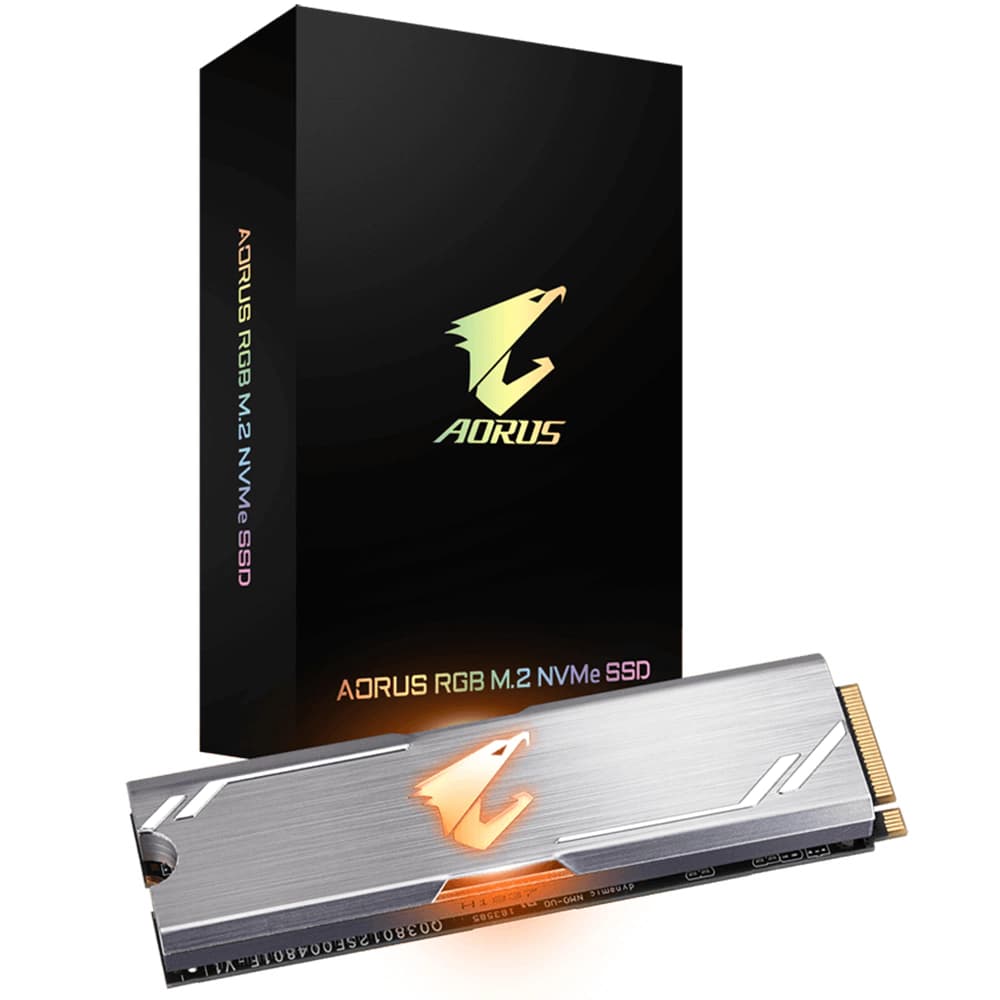 M.2 Gigabyte Aorus Rgb Pci-E Nvme Gen3 256Gb Leituras: 3100mb/S E Gravações: 10500mb/S - GP-ASM2NE2256GTTDR