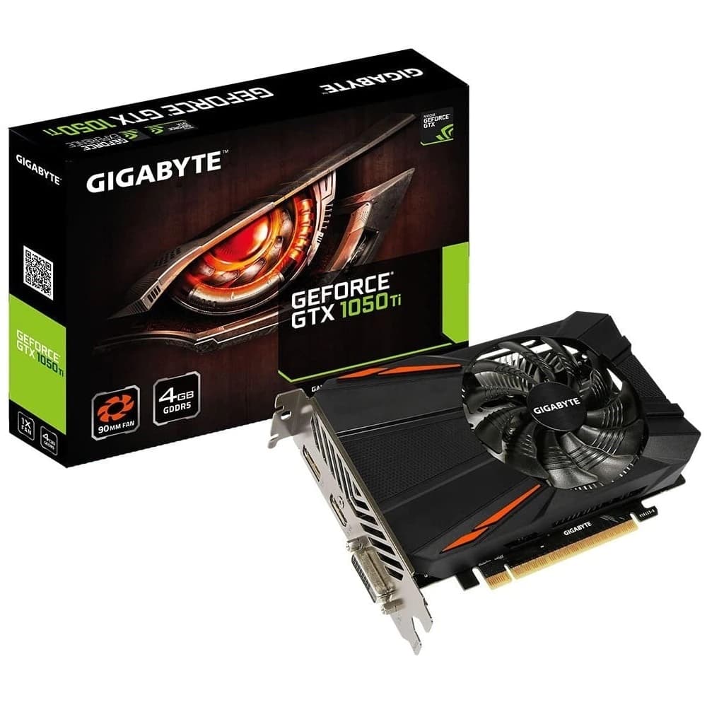 Placa De Vídeo Gigabyte Nvidia Geforce Windforce Gtx1050ti 4gb Gddr5 128 Bits - GV-N105TD5-4GD