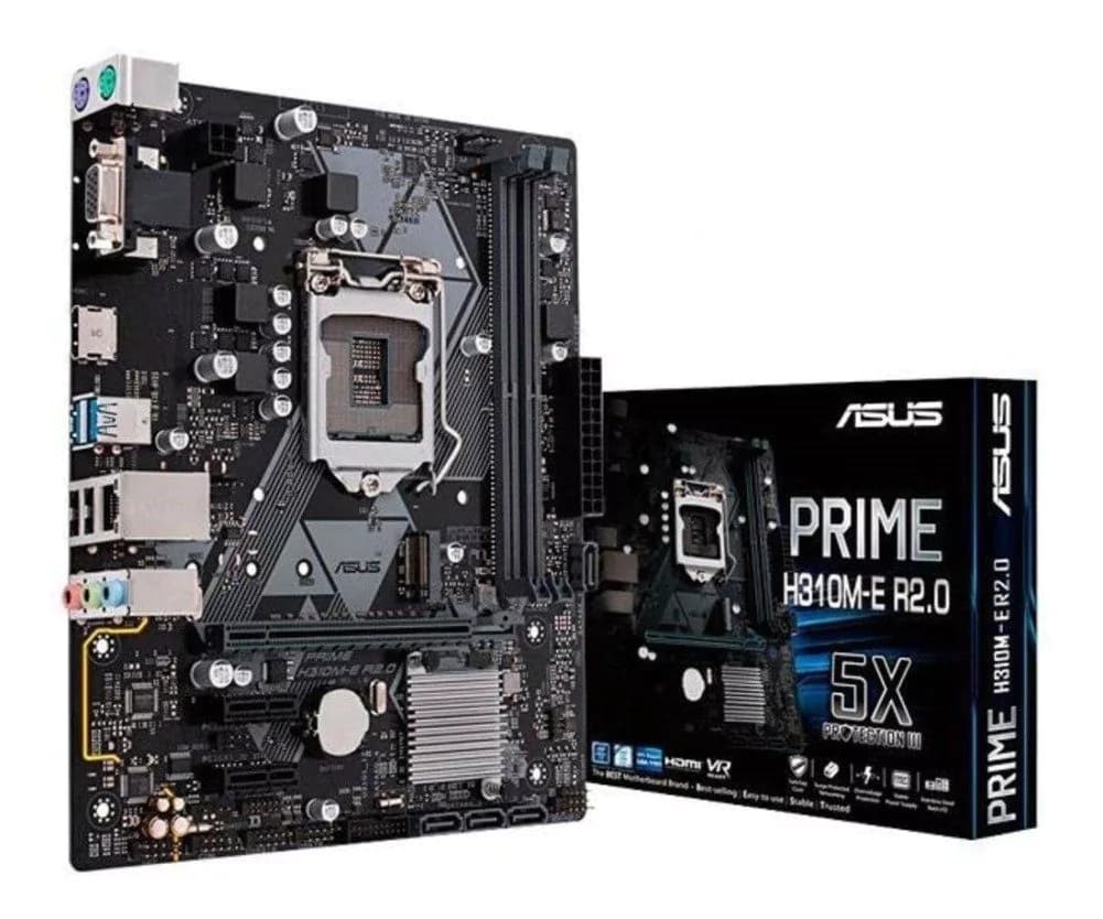 Placa Mãe Asus Prime H310m-E R2.0, Intel Lga 1151 Matx, 2xddr4, 4 X Usb 3.0, Vga, Dvi