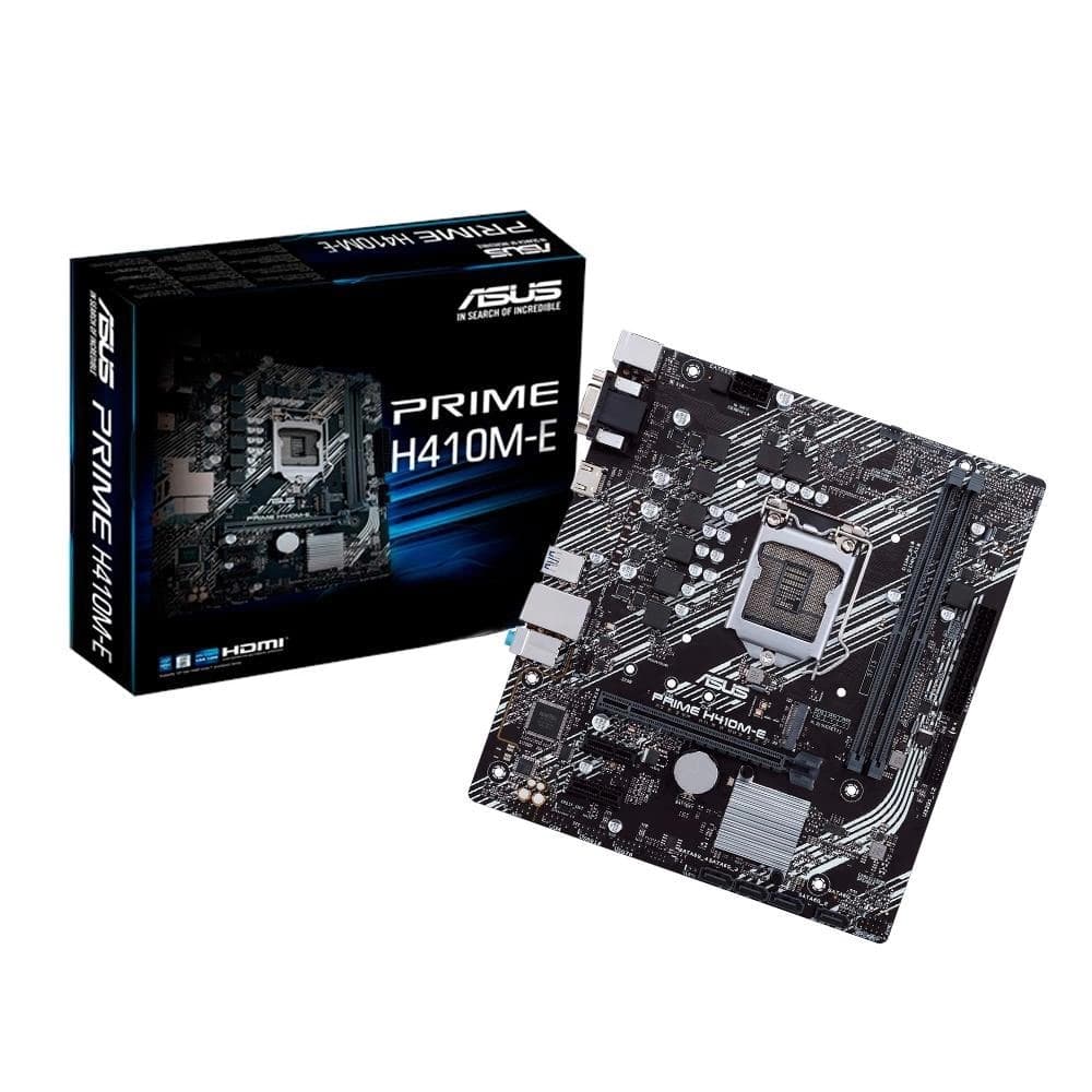 Placa Mãe Asus H410m-E Prime, Intel Lga 1200 Matx, 2xddr4, M.2, Usb 3.0, Vga, Hdmi
