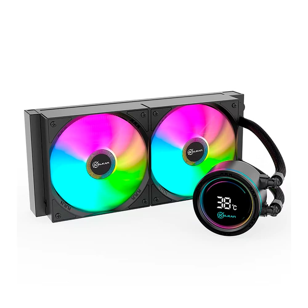 Water Cooler Kalkan Alpha Preto Argb Display Lcd 240mm - KLK00047
