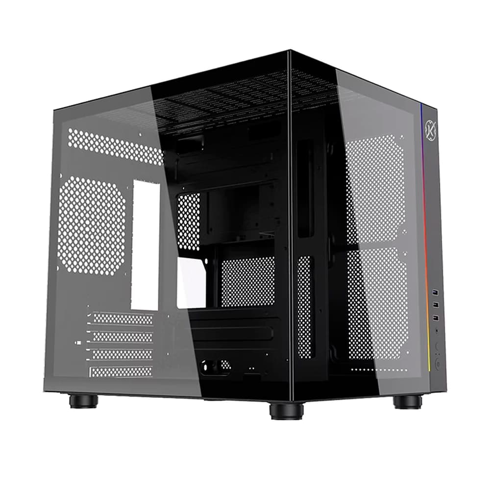 Gabinete Gamer Kalkan Midgard Rgb Preto Vidro Temperado S/Fan Mid Tower - KLK00055