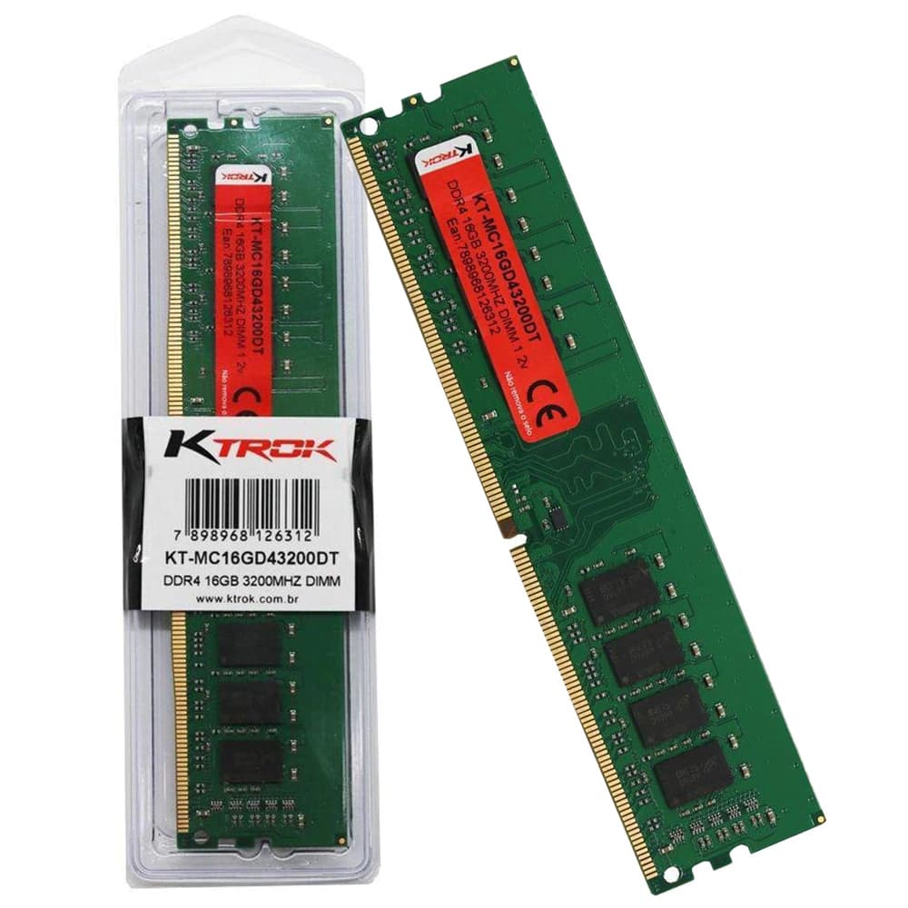 Memória Ktrok Value Ddriv 16gb Cl19 3200mhz - KT-MC16GD43200DT