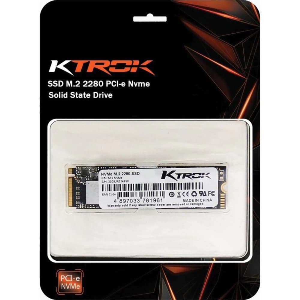 M.2 Ktrok Pci-E Nvme Gen3 1tb Leituras: 1700mb/S E Gravações: 1400mb/S - M.2 NVME 1TBGN