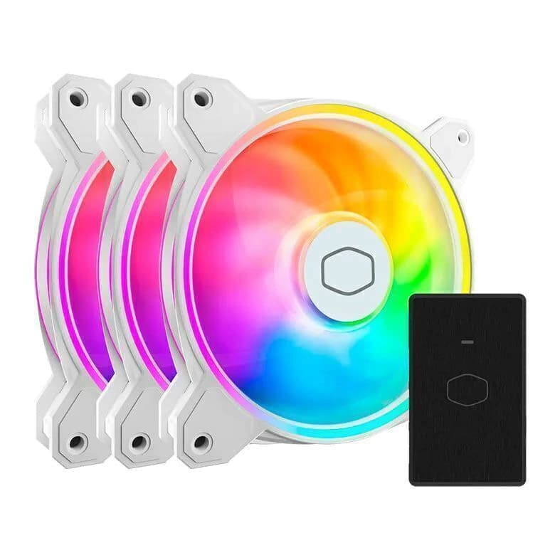 Fan Gamer Cooler Master Masterfan Mf120 Halo 2 Branco 3 X 120mm Pwm Argb Dual Loop - MFL-B2DW-213P2-R2