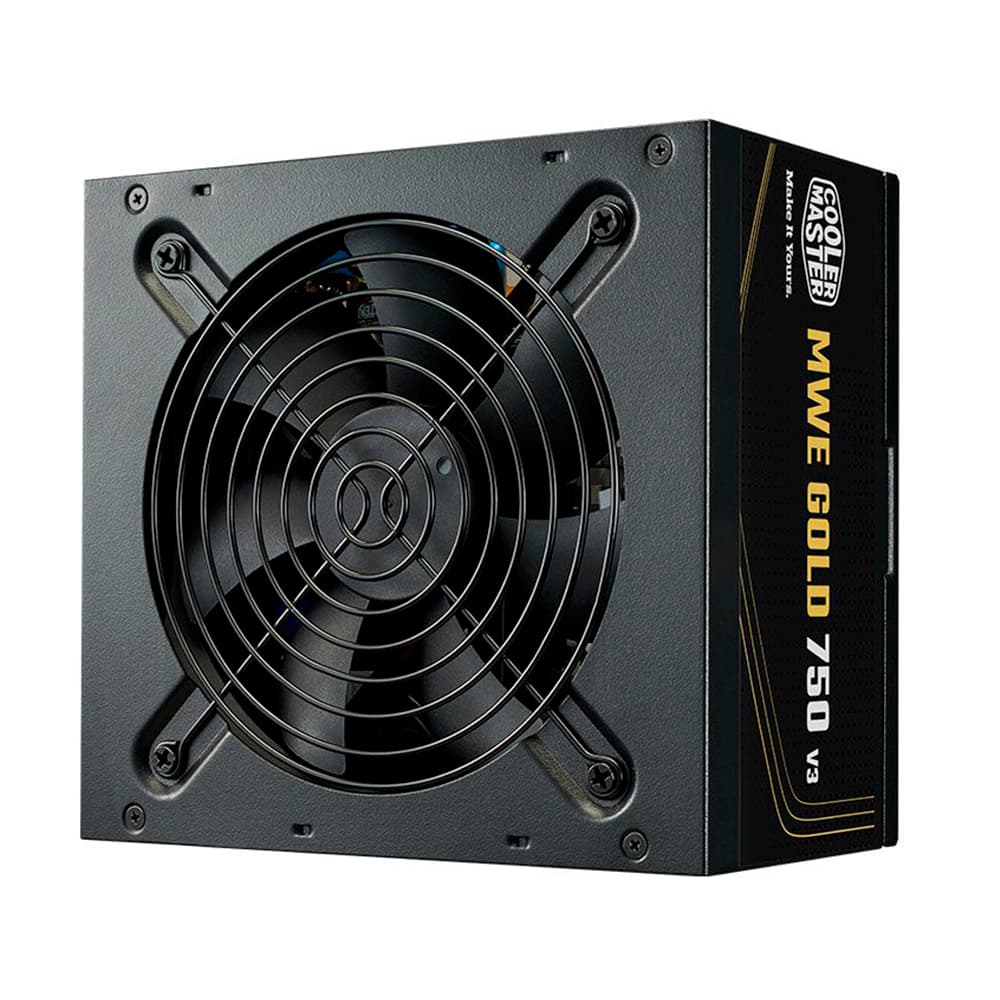 Fonte Real Cooler Master Mwe 750 V3 750w Preta Atx 3.1 80 Plus Gold - MPE-7506-ACAG-BBR