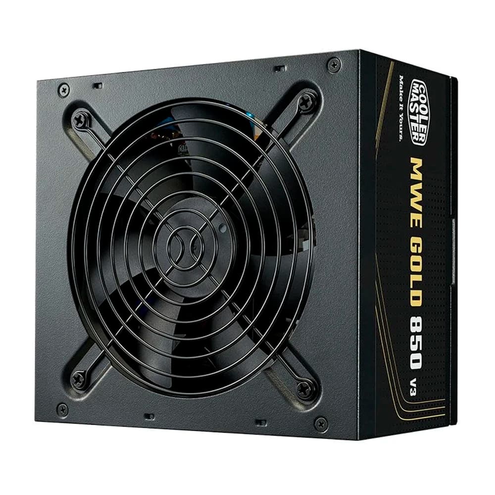 Fonte Real Cooler Master Mwe 850 V3 850w Preta Pci-E 5.0 80 Plus Gold - MPE-8506-ACAG-BBR