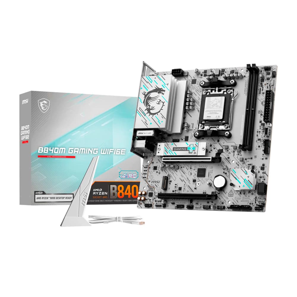 Placa Mãe Msi B840m Gaming Wifi6e, Amd Am5 Matx, 2xddr5, Type-C, Rede Realtek 2.5gbe, Wi-Fi 6, Hdmi, Dp
