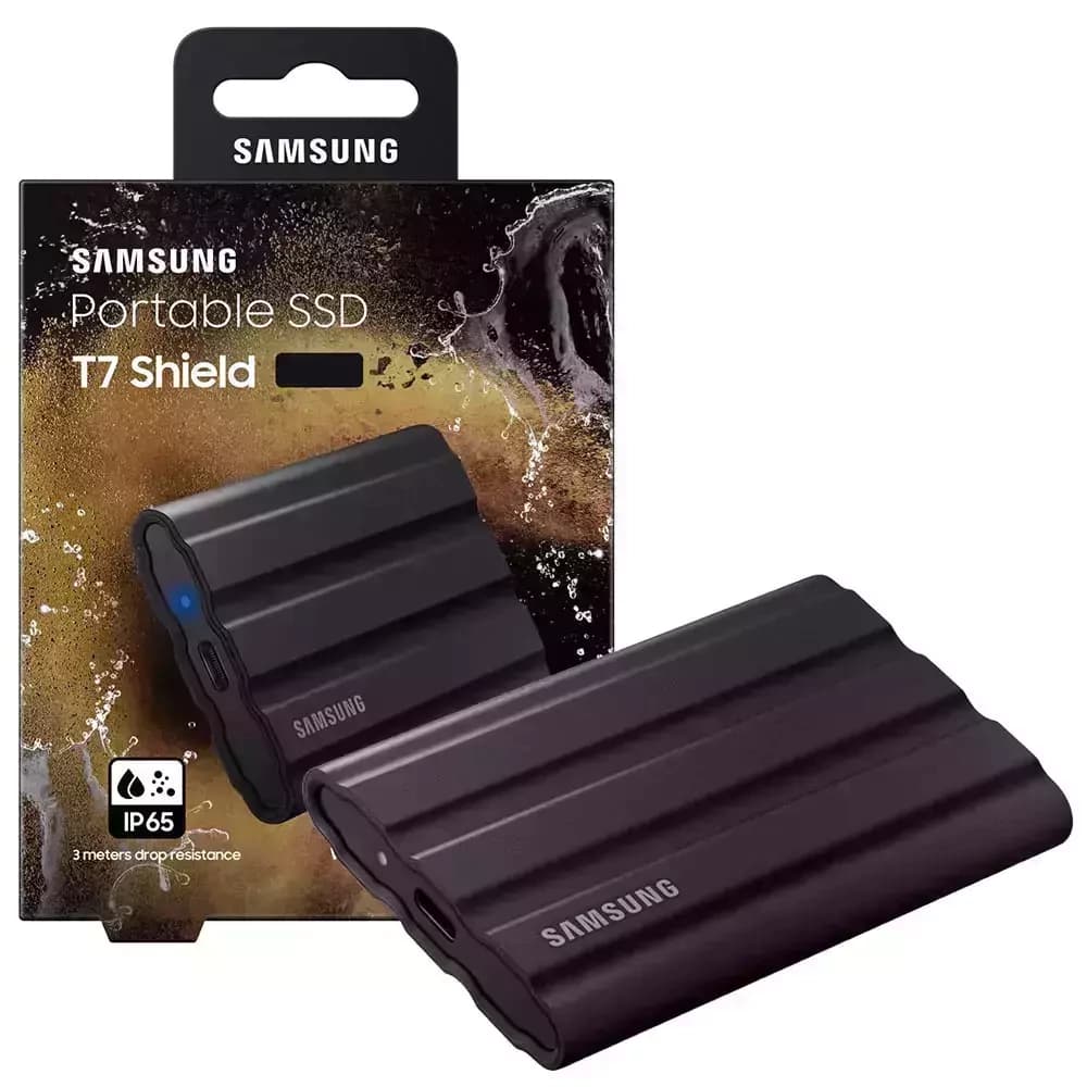 Ssd Externo Samsung T7 Shield Usb-C 1tb Leituras: 1050mb/S E Gravações: 1000mb/S - MU-PE1T0S/AM