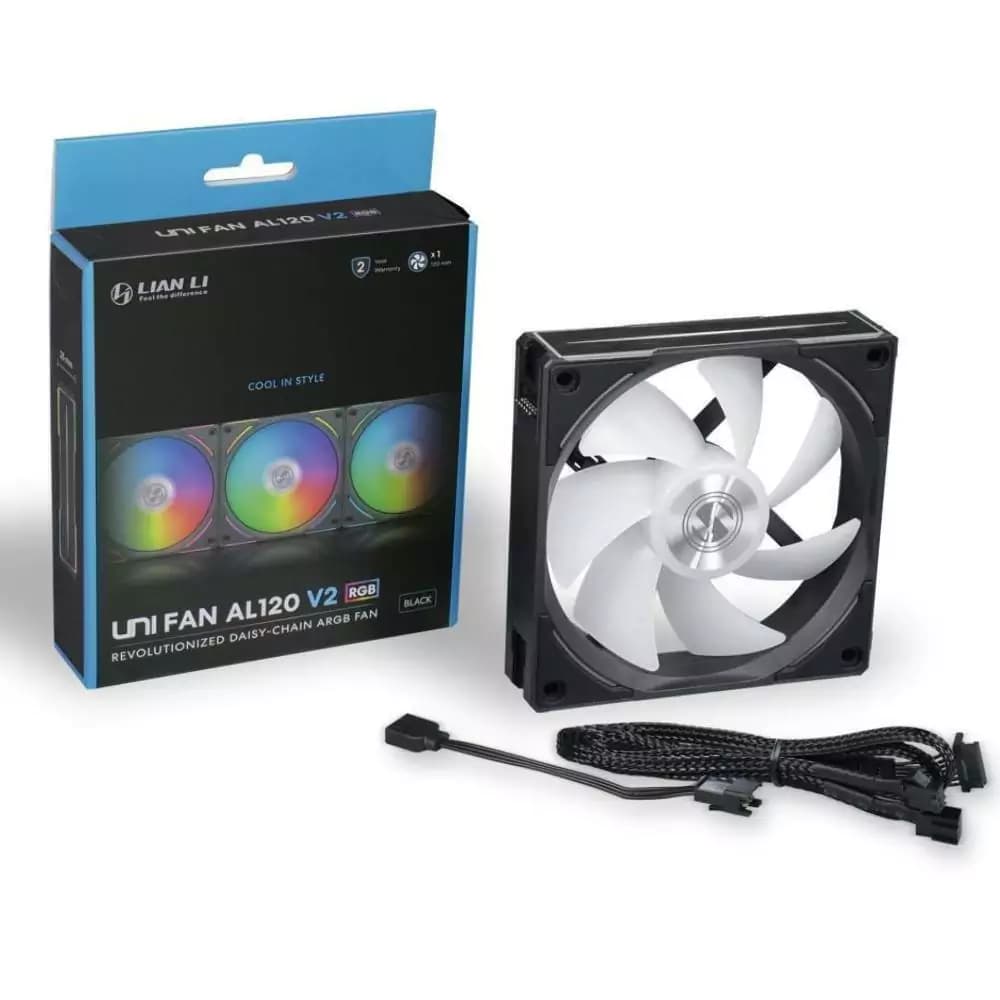 Fan Gamer Lian Li Uni Fan Al120 V2 Preto 120mm Pwm Argb - UF-AL120V2-1B