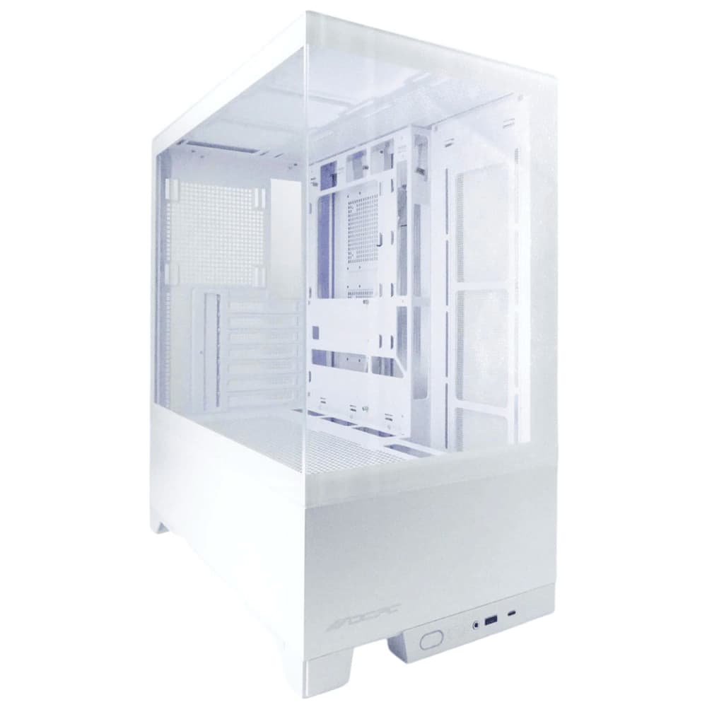 Gabinete Gamer Ocpc Casa Branco Usb Type-C Vidro Temperado Mid Tower - OCCASAATXWH