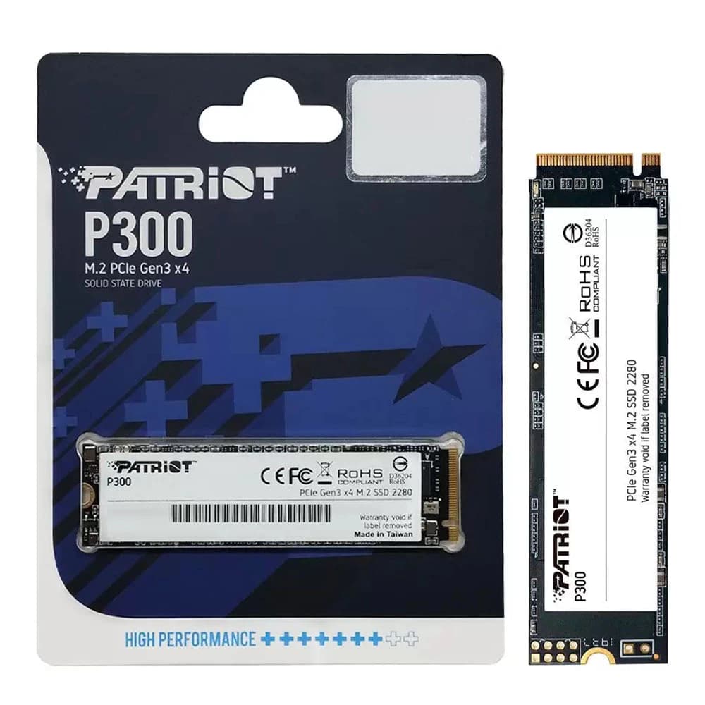 M.2 Patriot P300 Pci-E Nvme Gen3 1tb Leituras: 2100mb/S E Gravações: 1650mb/S - P300P1TBM28