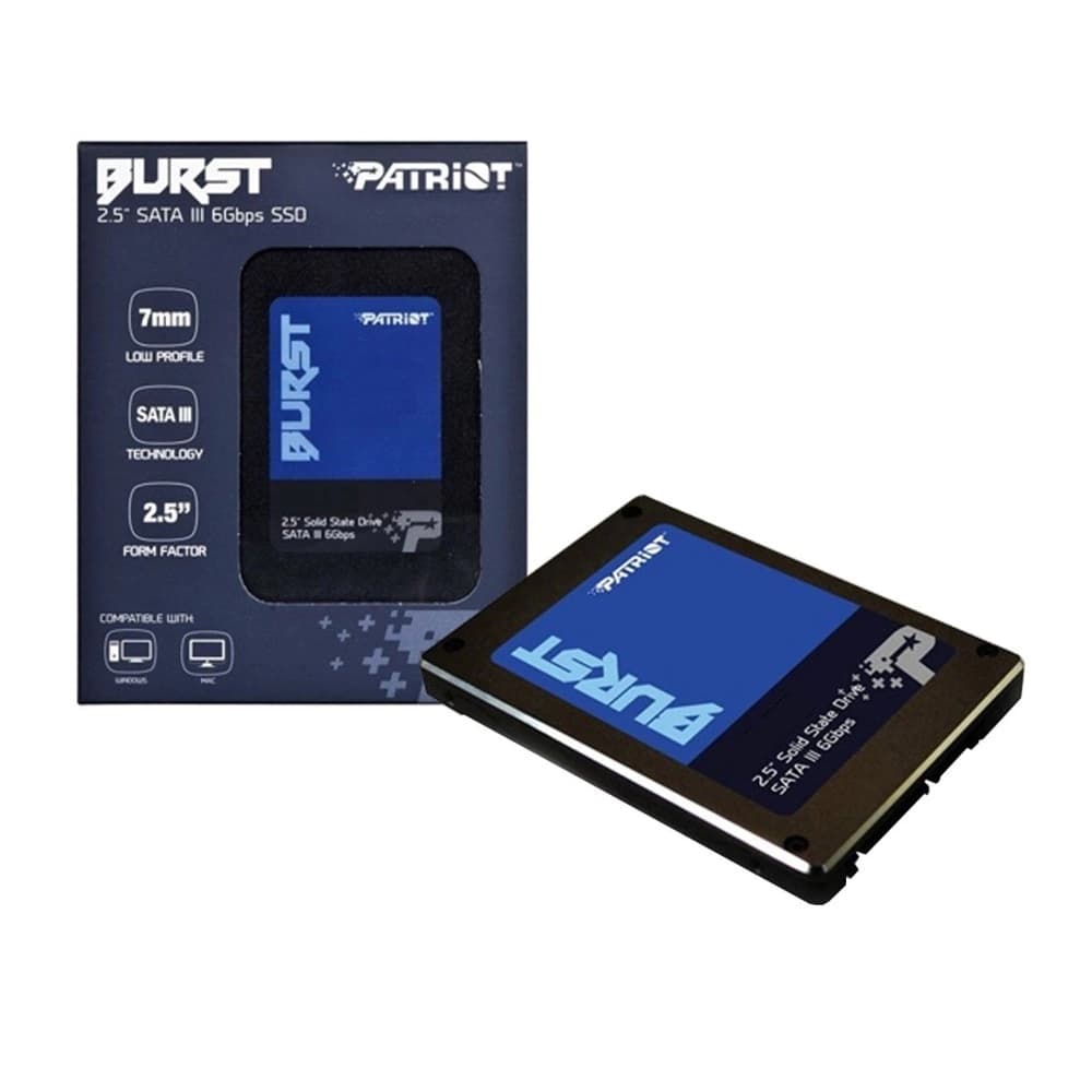 Ssd Patriot Brust Sata Iii 240gb Leituras: 555mb/S E Gravações: 500mb/S - PE000542 PBU240GS25SSDR