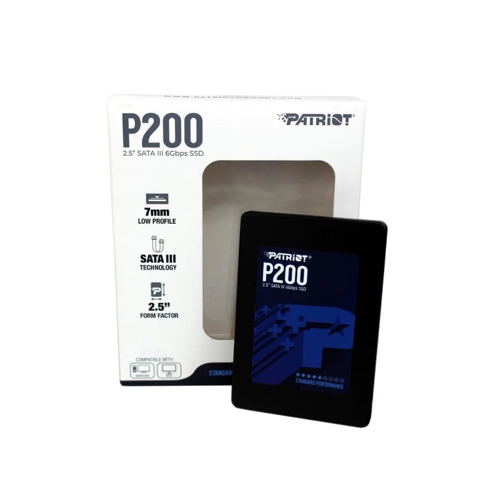 Ssd Patriot P200 Sata Iii 256gb Leituras: 500mb/S E Gravações: 460mb/S - PE000658C-P200S256G25C