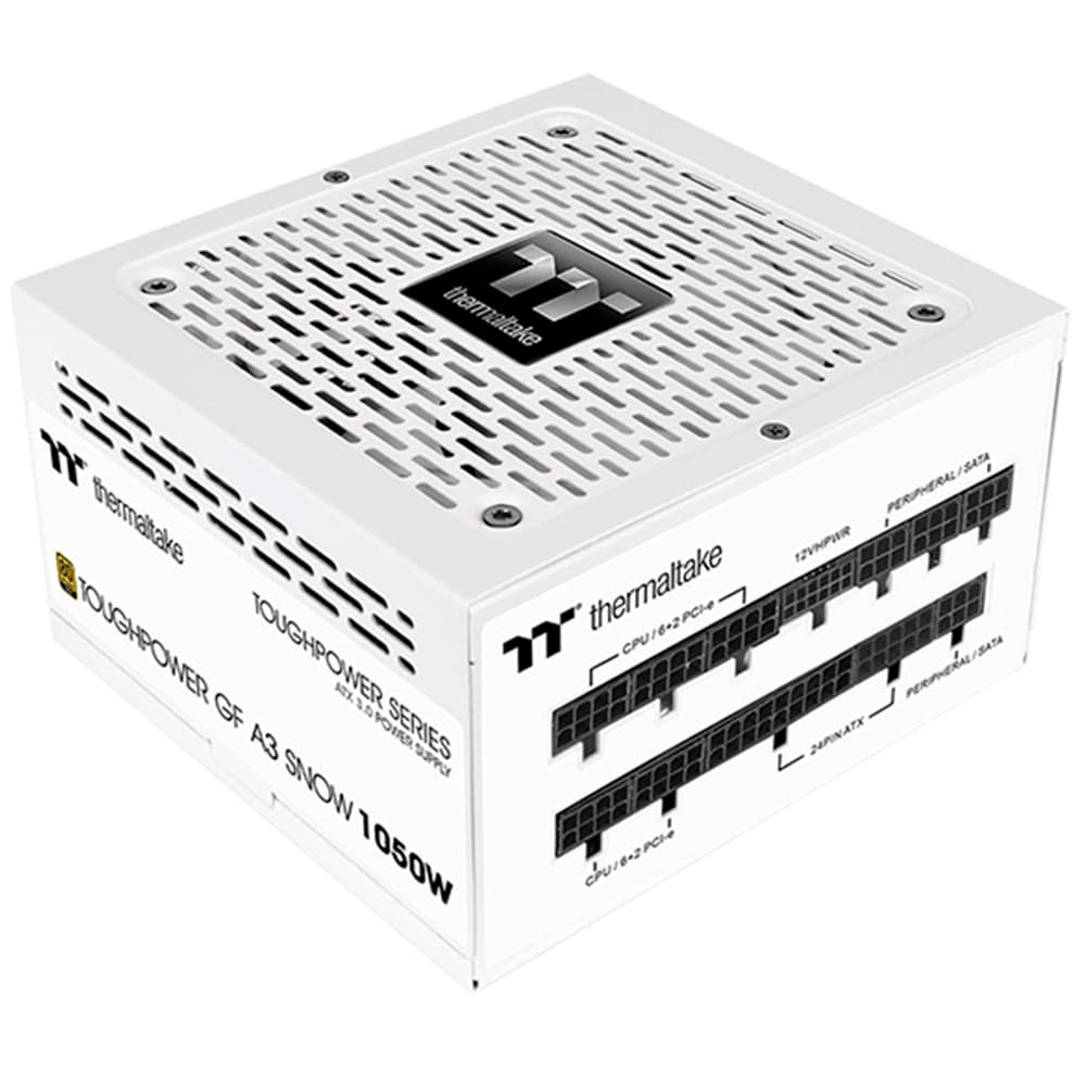 Fonte Real Thermaltake Tt Toughpower Gf A3 Snow Edição Premium Pci-E 5.0 1050w 80 Plus Gold Modular - PS-TPD-1050FNFAGB-N