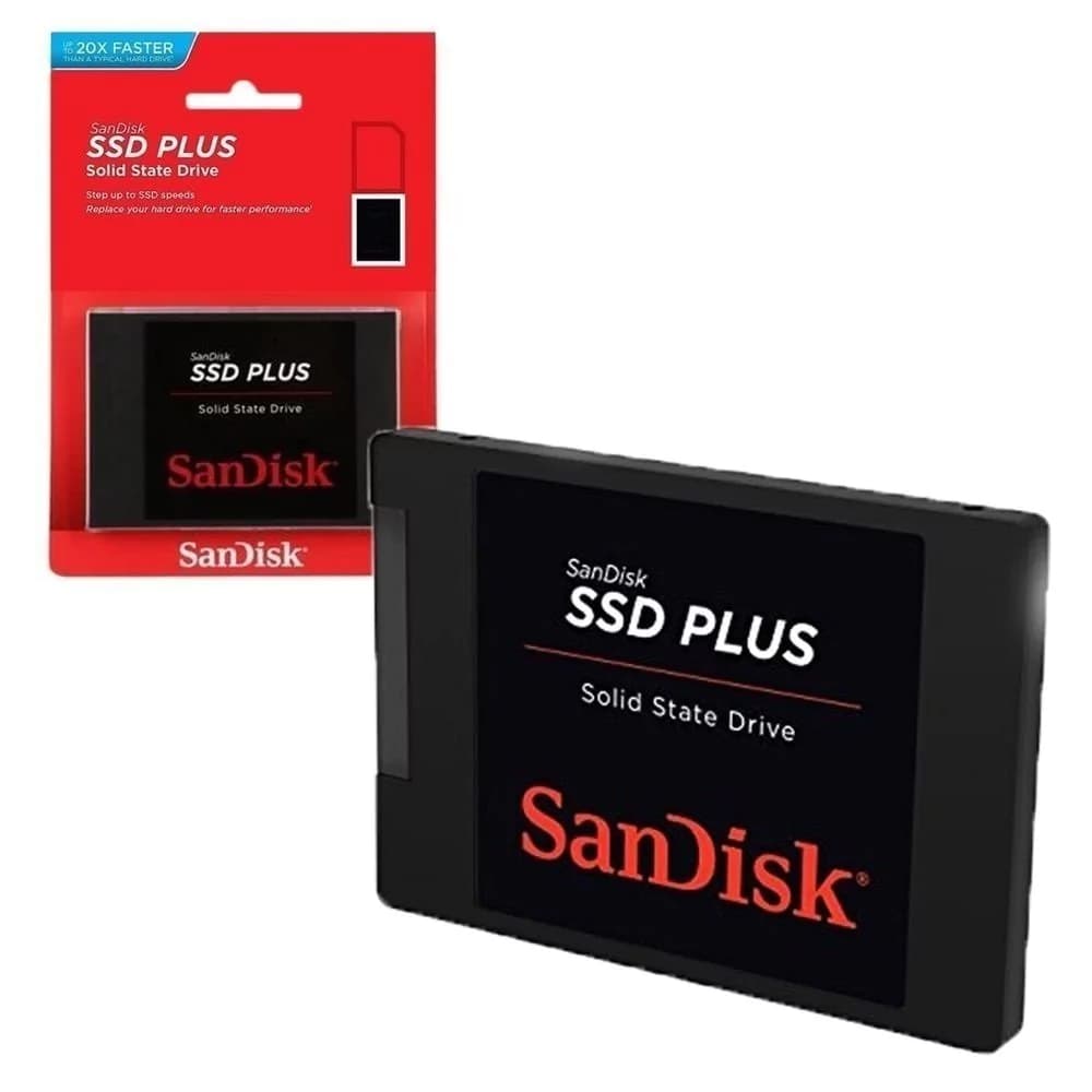 Ssd Sandisk Plus 1tb Sata Iii Leituras: 535mb/S E Gravações: 450mb/S - SDSSDA-1T00-G26