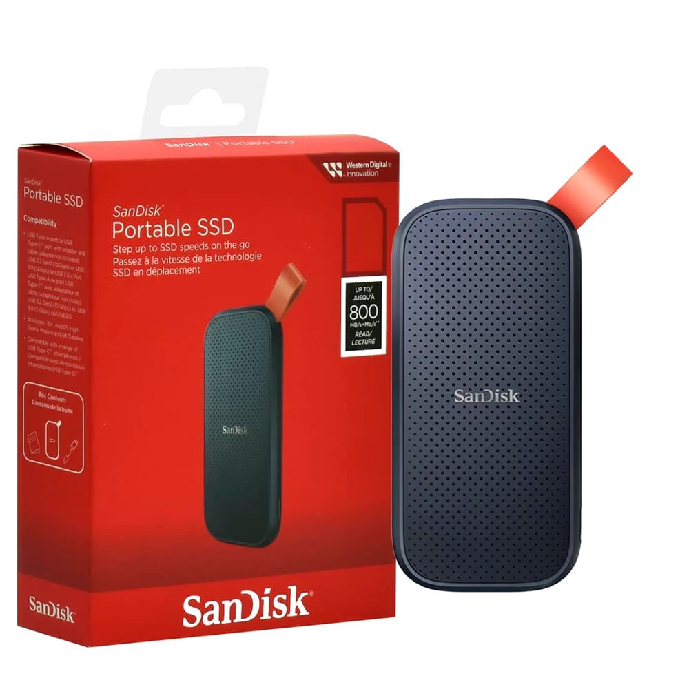 Ssd Externo Sandisk Usb-C 1tb Leituras: 800mb/S E Gravações: 535mb/S - SDSSDE30-1T00-G26