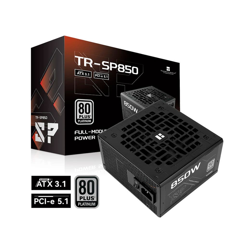 Fonte Real Thermalright Sp Series 850w Preta Pci-E 5.1 80 Plus Platinum Modular - SP-850