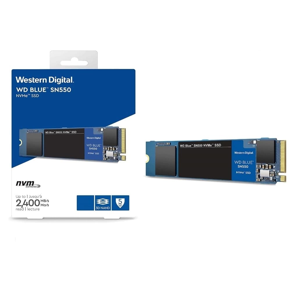 M.2 Wd Blue Sn550 Pci-E Nvme Gen3 500gb Leituras: 2400mb/S E Gravações: 1750mb/S - WDS500G2B0C