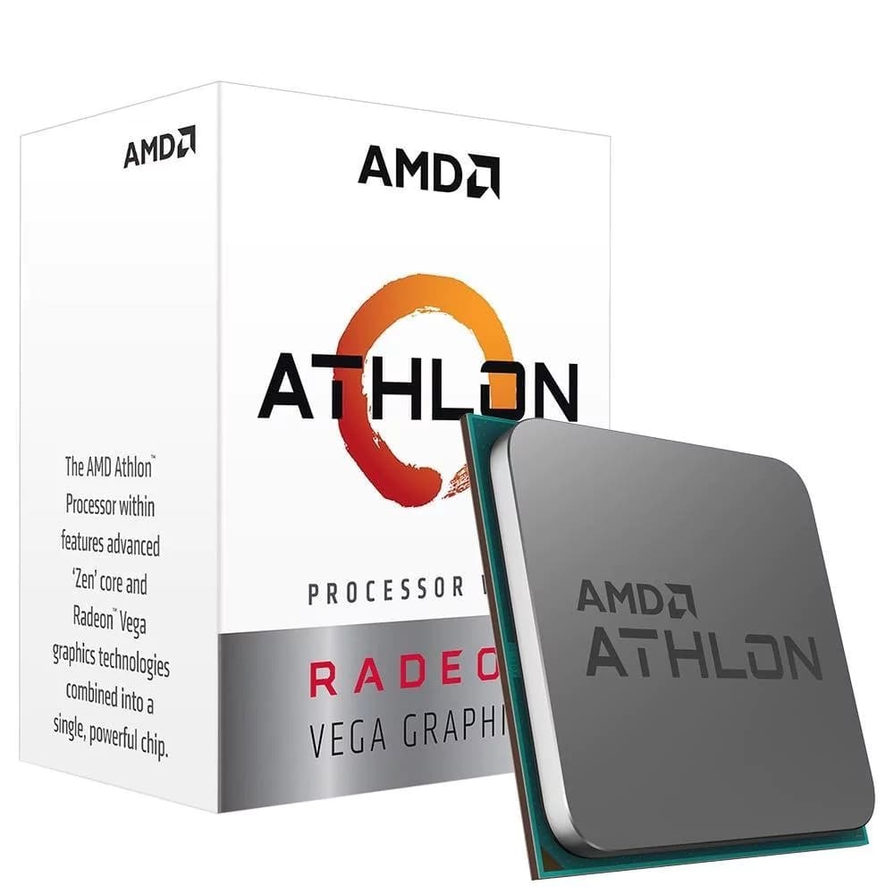 Processador Amd Athlon-Series 3000g, 3ª Geração, 2 Core 4 Threads, Cache 5mb, 3.5ghz Am4, Radeon Vega 3 Graphics - YD3000C6FHBOX