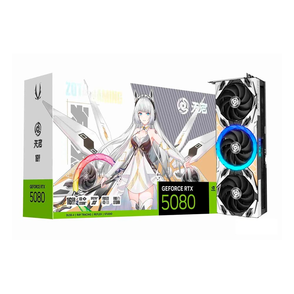Placa De Vídeo Zotac Nvidia Geforce Apocalypse Oc Edition 3x Preta Rtx5080 16gb Gdrr7 256 Bits - ZT-B50800C-10P