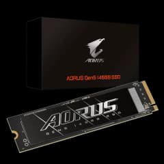 SSD Gigabyte Aorus Gen5 14000, 1TB, PCIe, M.2 NVMe 2.0, Leitura: 13.600MB/s e Gravação: 10.200MB/s, 3D TLC NAND (AG514K1TB)
