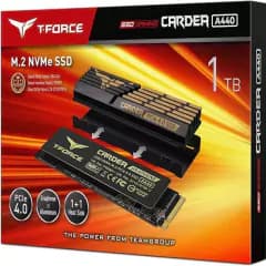 SSD TEAMGROUP T-Force Cardea A440, 1TB, SLC Cache, 3D TLC NAND, Phison E18, M.2 NVMe, Leitura: 7000Mb/s e Gravação: 6900Mb/s (TM8FPZ001T0C327)