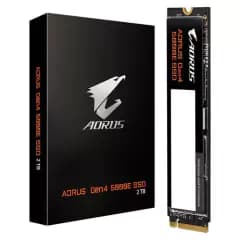 SSD Gigabyte Aorus 5000E 2TB, PCIe Gen4x4, M.2 NVMe, Leitura: 6500MB/s e Gravação: 6000MB/s, 3D NAND (AG450E2TB-G)