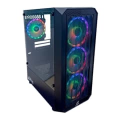 Gabinete A+ Plus Tech Zohar ATX, Mid-Tower, Lateral De Vidro Temperado, Com 4 Fans ARGB, Preto (AP-GB-4780)