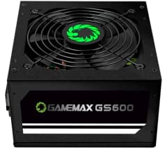 Fonte Gamemax GS600 600W, 80 Plus White, PFC Ativo, Black (GS600PSV3SS5000BR)