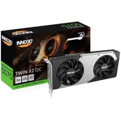 INNO3D NVIDIA GeForce RTX 5070 TWIN X2 OC, 12GB, GDDR7, DLSS, Ray Tracing (N50702-12D7X-195064N)