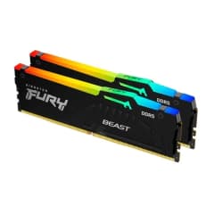 Kingston Fury Beast 32GB (2X16GB), 6000MT/s, DDR5, DIMM, CL30, Expo, XMP, RGB, Preto (KF560C30BBEAK2-32)