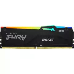 Memória DDR5 Kingston Fury Beast, RGB, 16GB, 5200Mhz, Black (KF552C40BBA-16)