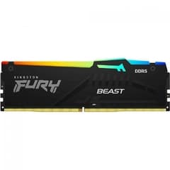 Memória DDR5 Kingston Fury Beast, RGB, 16GB, 6000Mhz, CL30, Black (KF560C30BBA-16)