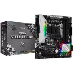 ASRock B450M Steel Legend AM4 B450 DDR4 SATA 6Gb/s USB 3.1 HDMI / DP mATX