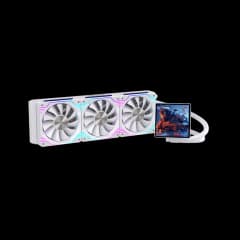 Water Cooler Round5 Zephyro Branco 360mm ARGB Intel/AMD com Display LCD 4”, TDP 300W (R5-WC-ZEPHYRO-360W-2225)